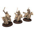 Medieval - Generic - x3 Knights on Horse V3 - Medbury miniatures 0