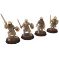 Medieval - Scotland - x4 Swordmens - Medbury miniatures 0