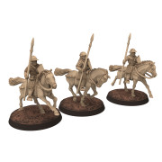 Medieval - Scotland - x3 Mounted sergeants V1 - Medbury miniatures