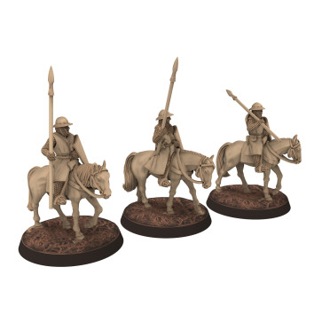 Medieval - Scotland - x3 Mounted sergeants V2 - Medbury miniatures