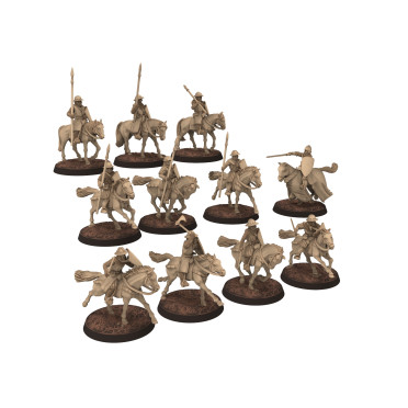 Medieval - Scotland - x11 Mounted sergeants & Hero - Medbury miniatures