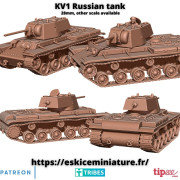 Eskice Miniature – WWII – KV1 Russian tank - 28mm