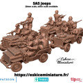 Eskice Miniature – WWII – 1x SAS Jeeps - 28mm 0