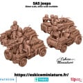 Eskice Miniature – WWII – 1x SAS Jeeps - 28mm 1