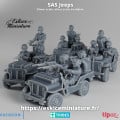 Eskice Miniature – WWII – 1x SAS Jeeps - 28mm 5