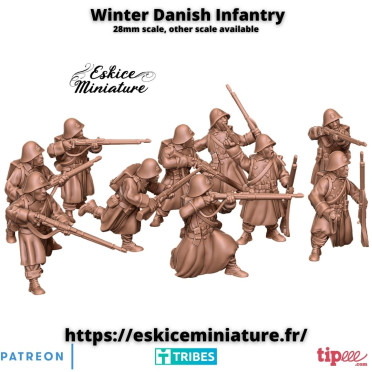 Eskice Miniature – WWII – Winter Danish Infantry - 28mm