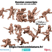 Eskice Miniature – WWII – Russian Conscripts - 28mm