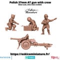 Eskice Miniature – WWII – Polish 37mm AT gun with crew - 28mm 1