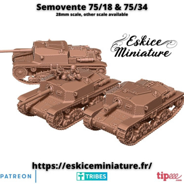 Eskice Miniature – WWII – 1x Semovente 75/18 & 75/34 - 28mm