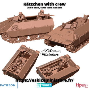 Eskice Miniature – WWII – Kätzchen with troop - 28mm