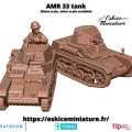 Eskice Miniature – WWII – AMR33 tank with pilot - 28mm 0