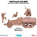 Eskice Miniature – WWII – M45 AA Half-track with crew - 28mm 1