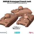 Eskice Miniature – WWII – AMX40 Prototypal french tank - 28mm 0