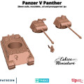 Eskice Miniature – WWII – Panzer V Panther tank with pilot - 28mm 1