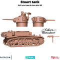 Eskice Miniature – WWII – Stuart tank with pilot - 28mm 1