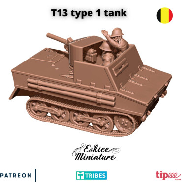 Eskice Miniature – WWII – T13 Type 1 belgian tank - 28mm