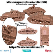 Eskice Miniature – WWII – Mörserzugmittel tractor - 28mm - Eskice Miniature