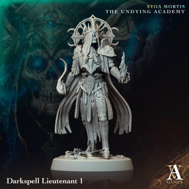 Archvillain Games - Univers Stoa Mortis The Undying Academy - Lot de 4 Darkspell Lieutenant [25 mm]