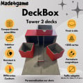 DeckBox triple compartiments - 2x100 cartes et tiroir de rangement 3