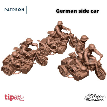 German Side Cars x3 - 3D (STL)