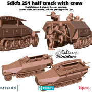 SDKFZ 251 with crew - 3D