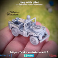 US Jeep with driver and empty - 3D 1