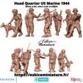 Officers and NCOs US Marines 1944 - 3D 0