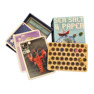 Score Board with Tokens for "Sea Salt & Paper"