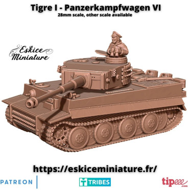 Tiger 1, Panzer VI with pilot - 3D