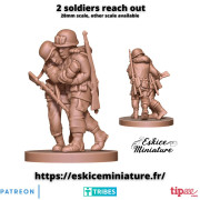 Limited series, 2 enemy soldiers help each other - 3D