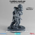 Limited series, 2 enemy soldiers help each other - 3D 2