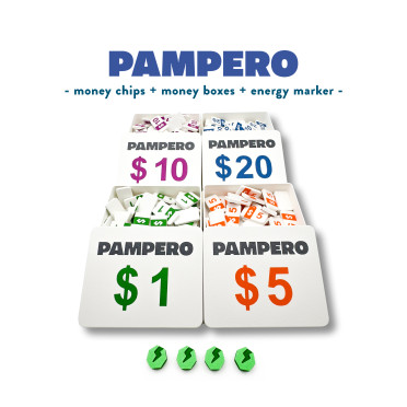 Pampero - ALL IN - 3D Deluxe Money Chips + Money Boxes + Energy Marker Set (102 pcs)