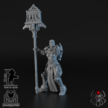 Eight Legs Miniatures – The Widows – Widows of Retribution Standard-Bearer