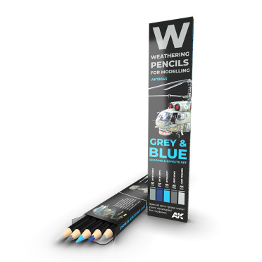 Weathering Pencils - Grey & Blue Set