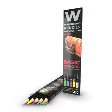 Weathering Pencils - Basic Colors: Shading & Demotion Set