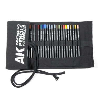 Weathering pencils: Weathering  Pencils full- range Cloth Case