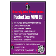 100 Mini Europe Card Sleeves 45x68mm | Boardgame Protectors