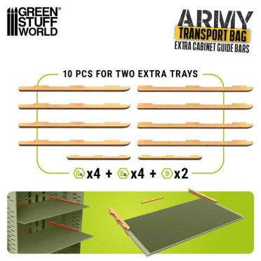 Extra rails for Miniatures Carrying Case