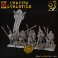 Titan Forge - Undying Dynasties - Sand Skeletons Lance & Bouclier avec EMC 1