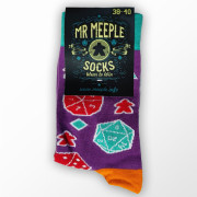 Socks - Meeples and Dice Purple