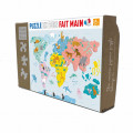 Puzzle - Carte du Monde Illustrée - 24 Pièces 0