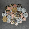 Set of generic metal coins of value 1, 5, 10, 20 for board games 6