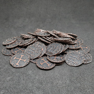 Pirate antique bronze metal coins for board games / role-play games