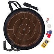 Pack Crokinole 'Dark' Complet + Sac de Transport & Kit de fixation mural