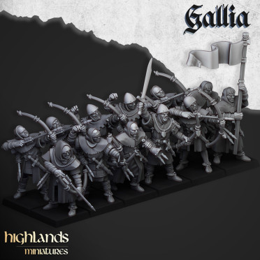 Highlands Miniatures - Gallia - Gallia Archers with EMC