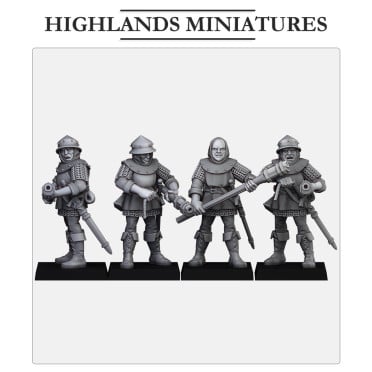 Highlands Miniatures - Gallia - Gallia Shooters: Handgunners with EMC