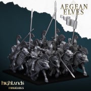 Highlands Miniatures - Aegean Elves -  Elves Mounted Lances with EMC