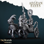 Highlands Miniatures - Aegean Elves -  Elf Chariot