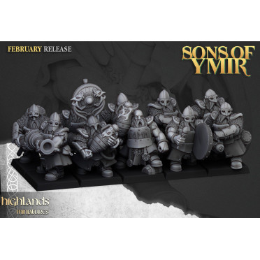 Highlands Miniatures - Sons Of Ymir - Dwarf Firespitters with EMC