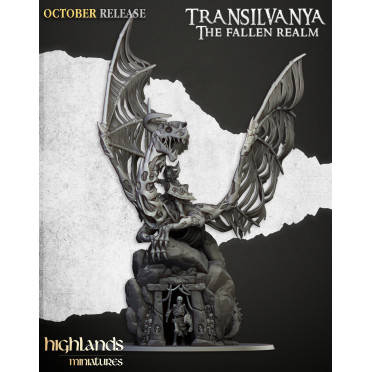 Highlands Miniatures - Transilvanya - Vampire Lady on Zombie Dragon